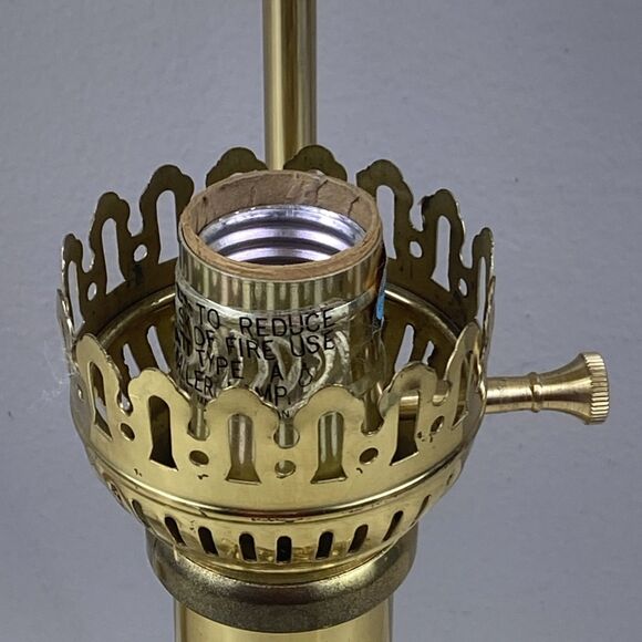 Vintage Paris Istanbul Orient Express Brass Clawfoot  Adjustable Table Lamp 20" - Picture 12 of 15